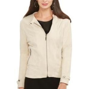 Cato Suede Moto Jacket Size M Cream